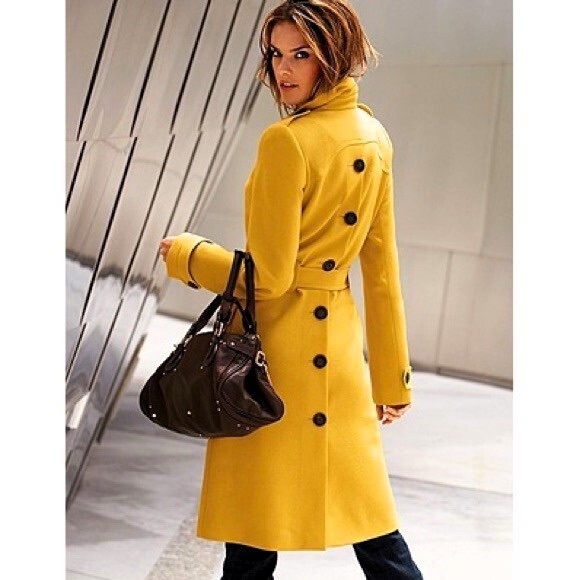 Victoria's Secret Red Button Trench Coat - Picture 2 of 9